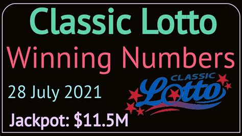 Ohio Classic Lotto Winning Numbers .